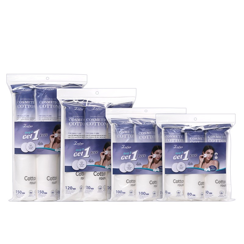 LMLTOP 80/100/150pcs Disposable cotton facial makeup remover Eco friendly daily use cotton pads makeup remover cotton for face SY446/SY447/SY448/SY683