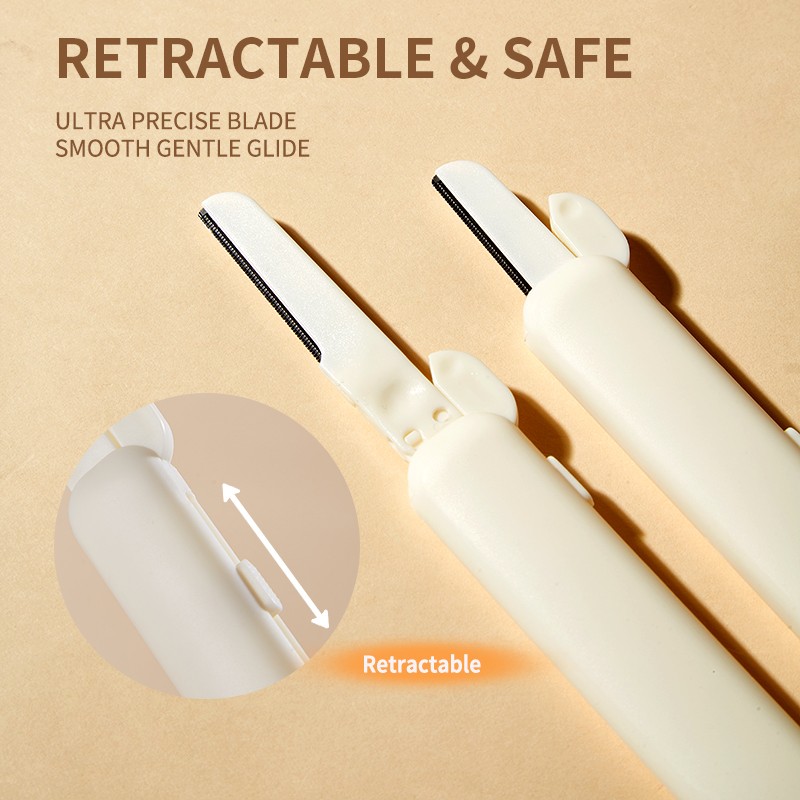 LMLTOP Stainless Steel Slanted Tip Foldable Shaver Razor Plastic Trimmers For Micro-micro Eyebrow Trimming Facial Hair US08 LMLTOP Stainless Steel Slanted Tip Foldable Shaver Razor Plastic Trimmers For Micro-micro Eyebrow Trimming Facial Hair US08