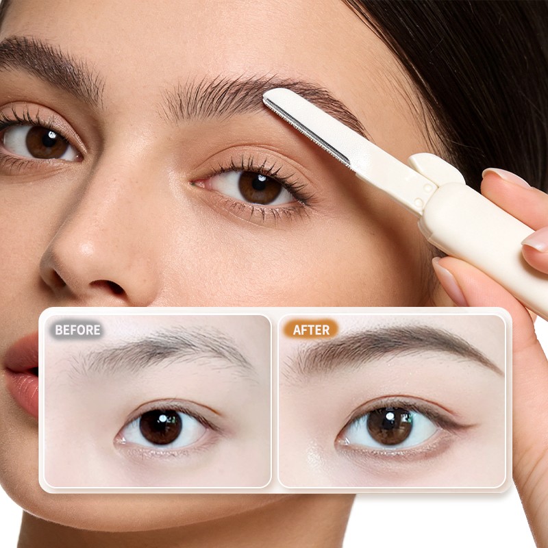 LMLTOP Stainless Steel Slanted Tip Foldable Shaver Razor Plastic Trimmers For Micro-micro Eyebrow Trimming Facial Hair US08 LMLTOP Stainless Steel Slanted Tip Foldable Shaver Razor Plastic Trimmers For Micro-micro Eyebrow Trimming Facial Hair US08
