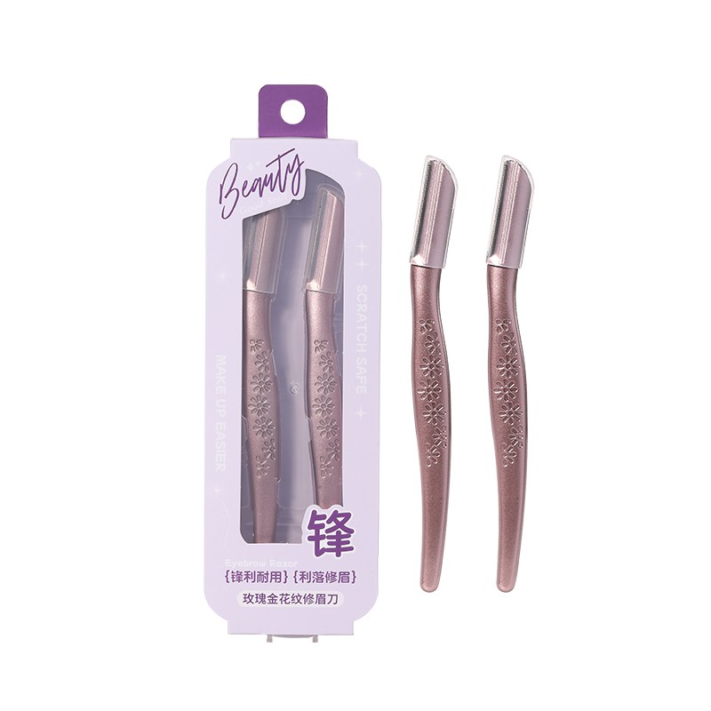 Metal Color handle Women Facial eyebrow trimmer kit JJF08 Safe Shaver Razor Stainless Steel Eyebrow Razor Set Metal Color handle Women Facial eyebrow trimmer kit JJF08 Safe Shaver Razor Stainless Steel Eyebrow Razor Set