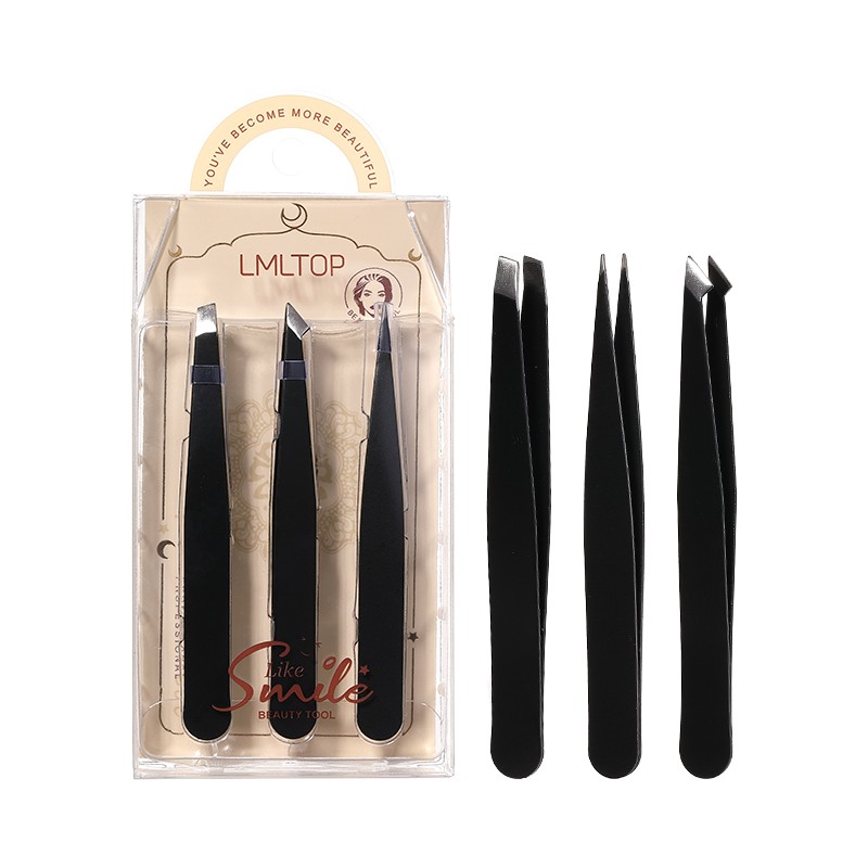 Wholesale Stainless Steel Makeup Fiber Tip Lash Tweezers Volume Lash Tweezers 90 Degree Tweezers for Eyelash Extension US17