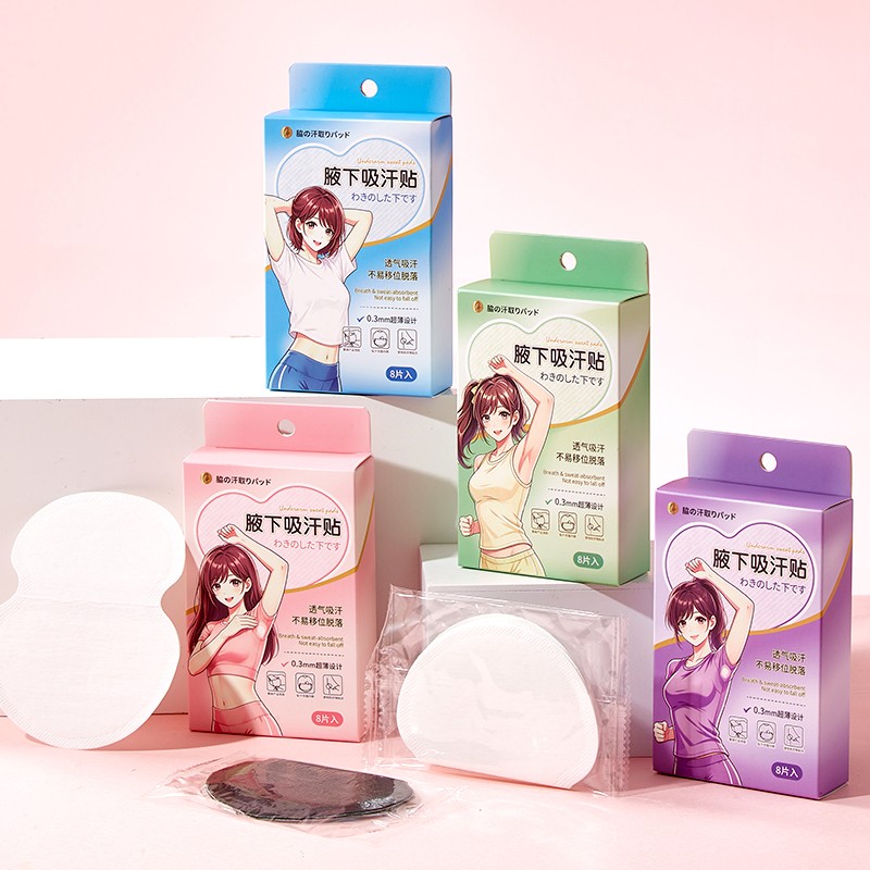 LMLTOP Non-woven Breathable Eco-Friendly Underarm Sweat Pads Absorbent Liners Anti-Armpit Stickers Skin Care Deodorant Y021