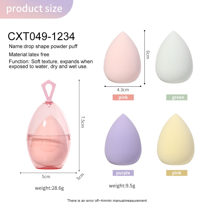 LMLTOP Candy Color Series Air Cushion Makeup Puff Water-Drop Shaped Beauty Sponge Egg With Storage Case Facial Tool CXT049 LMLTOP Candy Color Series Air Cushion Makeup Puff Water-Drop Shaped Beauty Sponge Egg With Storage Case Facial Tool CXT049