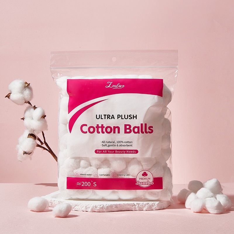 Premium 100% Pure Cotton Balls wholesale Non-fluorescent Skin-friendly cotton pads for Beauty Facial Cleansing Daily Use SY694 sy695