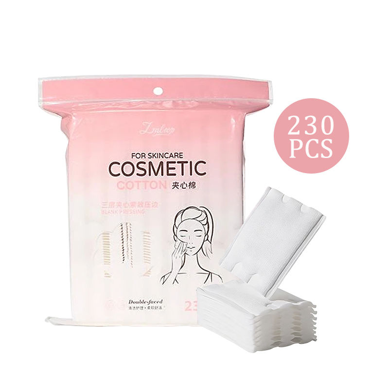 Factory Direct Organic Cotton Pads Disposable High water absorption facial cotton makeup pads Sandwich makeup remover pads SY496