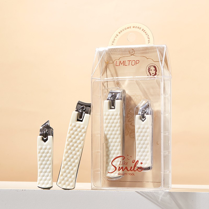 LMLTOP Wholesale Stainless Steel Flat & Oblique Nail Clipper Set Professional Toenail Clipper Trimmer Manicure Pedicure Kit us20