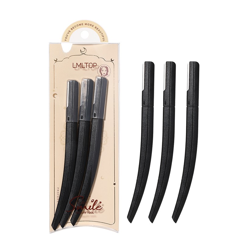 Wholesale Professional Eyebrow razor Kit Stainless Steel Slanted Tip Hair Face Remover Eyebrow Shaving Trimmer & Knife Set US24