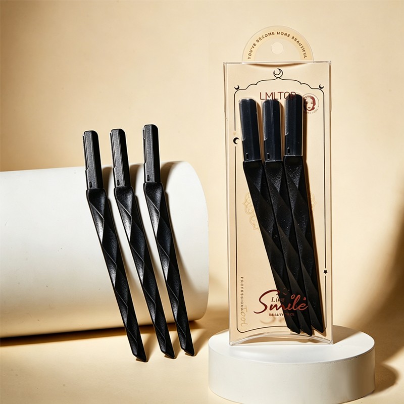 Wholesale Professional Eyebrow razor Kit Stainless Steel Slanted Tip Hair Face Remover Eyebrow Shaving Trimmer & Knife Set US23