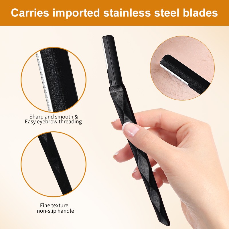 Wholesale Professional Eyebrow razor Kit Stainless Steel Slanted Tip Hair Face Remover Eyebrow Shaving Trimmer & Knife Set US23 Wholesale Professional Eyebrow razor Kit Stainless Steel Slanted Tip Hair Face Remover Eyebrow Shaving Trimmer & Knife Set US23