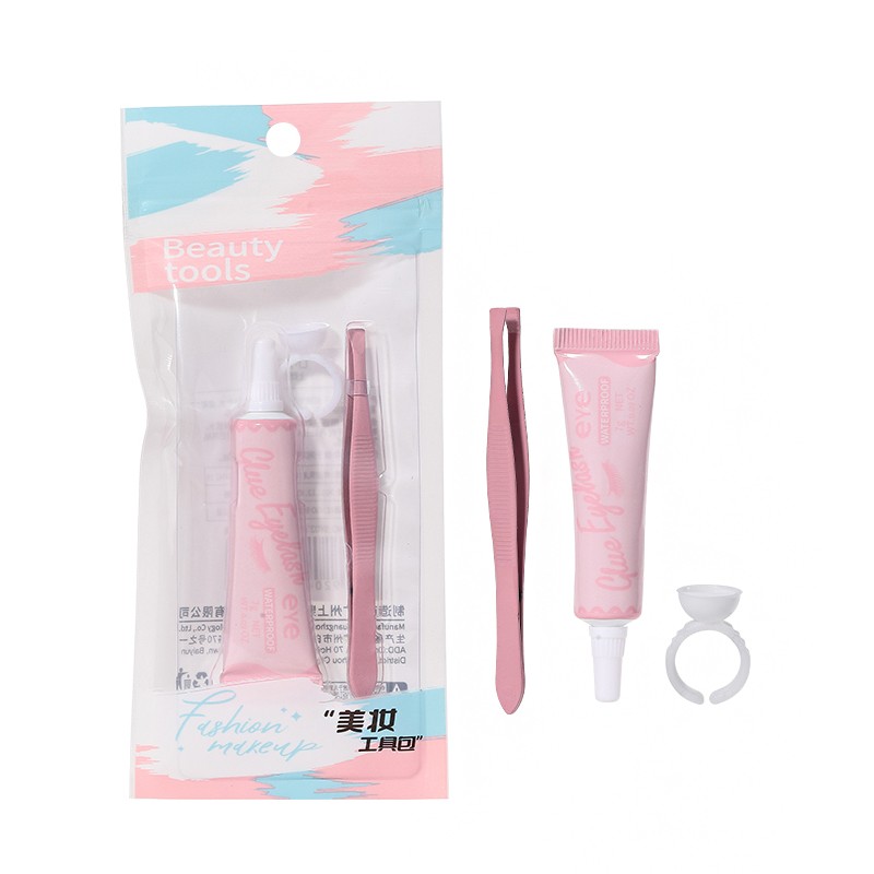 3pcs Waterproof White Color False Eyelash Glue Set SY027 Private Label Long Lasting Gel Lashes DIY Strip Full Strip Eyelash