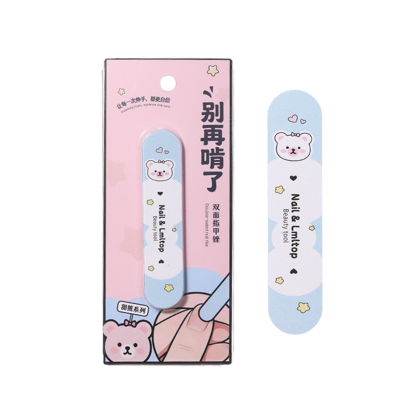 TX17 LMLTOP Professional Emery Nail File Double Side Rough Fine Sand Nail Buffer for Gel Nail Polishing for Beauty Salon Supermarket