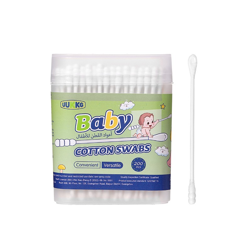 LMLTOP Chinese Manufacturer 100pcs 300pcs Double Headed Cotton Swab Plastic Containers Wood Sticks Cotton Buds WholesalesSY812