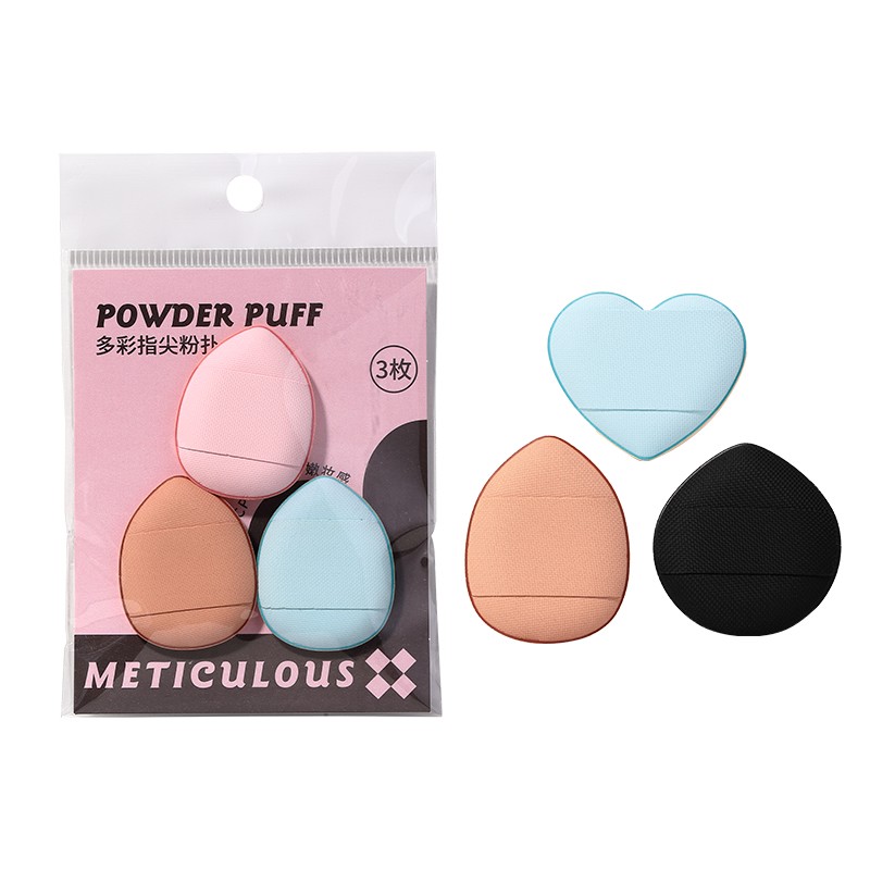 LMLTOP OEM New Product Travel Finger Puff Mini Makeup Puff For Female Facial Colorful Makeup Puff Sponge SY253