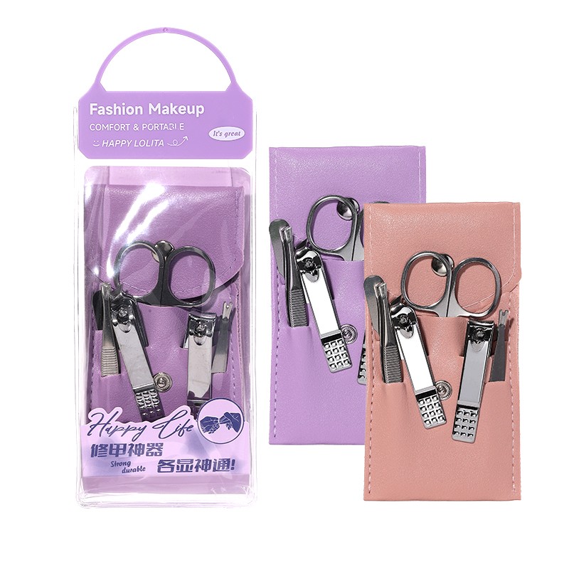 5pcs Stainless Steel Beauty Care Tool Nail LLT19 Trimmer Kit Cartoon Finger Clipper File Manicure Set LLT21