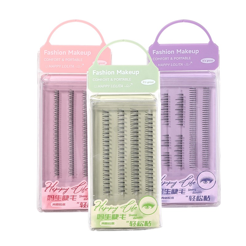 Wispy False Lash Extensions LLT27 Glam Boxed Single Eyelashes Soft Base Natural strip Elevate Beauty Routine Eyelash