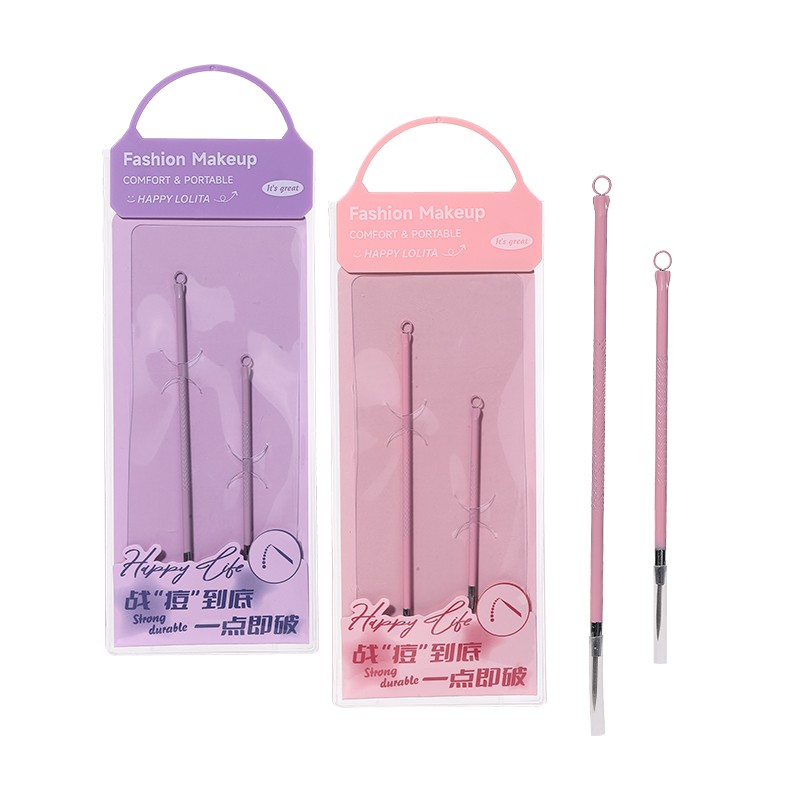 Double Head Blackhead Removal Needles LLT24 Stainless Pimple Spot long short Extractor Beauty acne needle Set Face Clean Care Tools