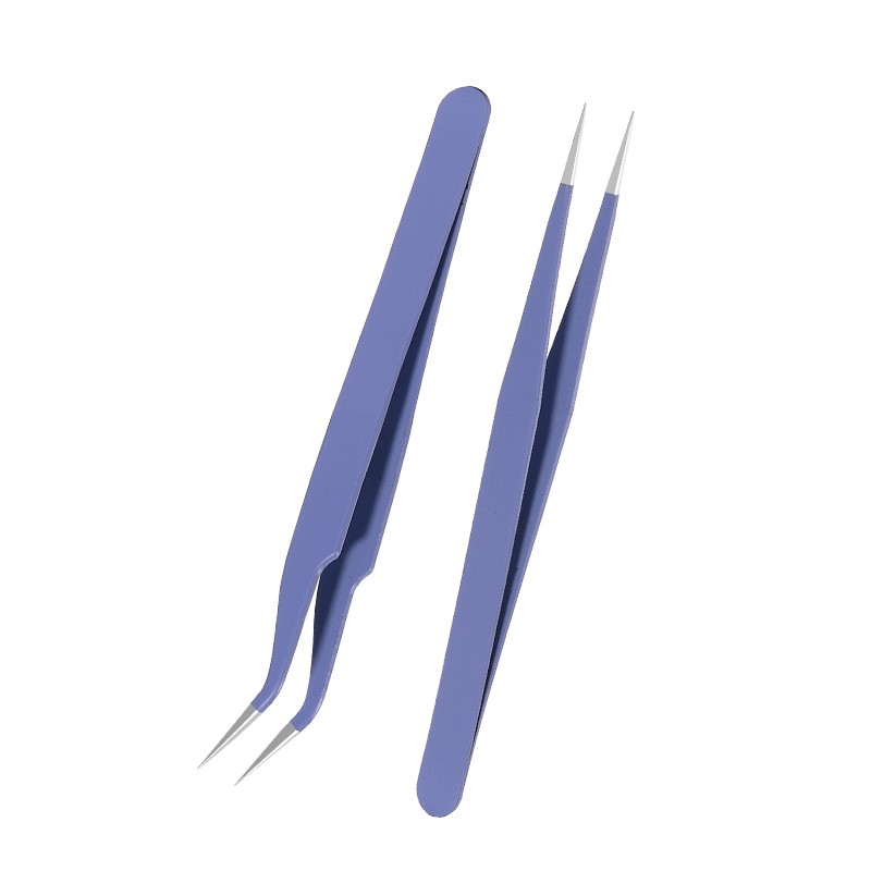 Eyelash Tweezer LLT22  Beauty Tool Stainless Steel Pointed false eyelash clip Beauty tweezers With protective case