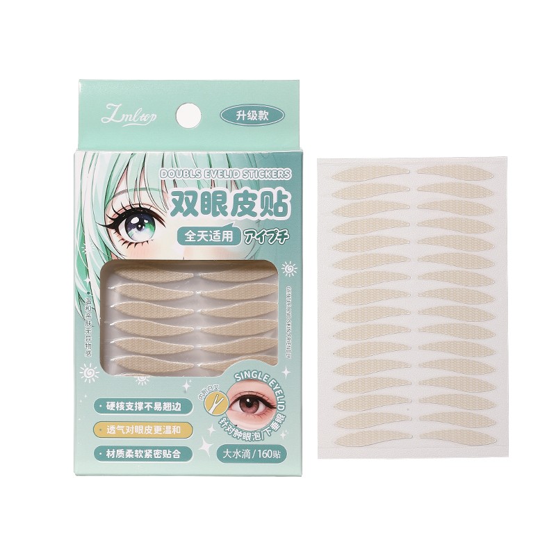 Natural Sticky Waterproof Lace Double Eyelid Tape Clear Stripe Big Eyes Invisible Double Eyelid Stickers Eye Lift Makeup Tool Y035