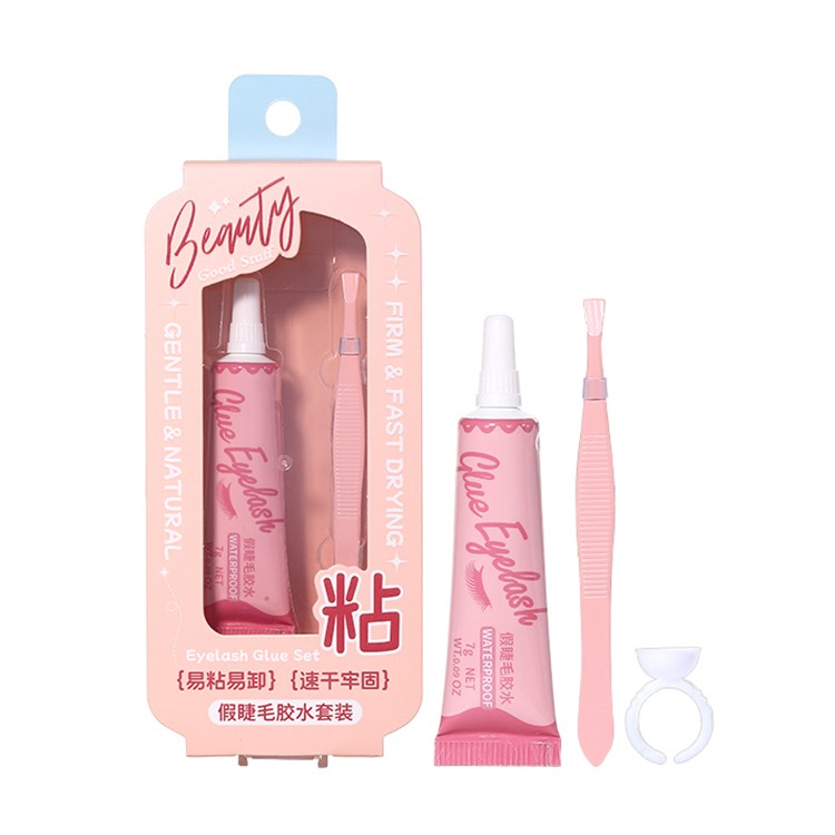 3pcs Waterproof White Color False Eyelash Glue Set Private Label Long Lasting Gel Lashes DIY Strip Full Strip Eyelash JJF53