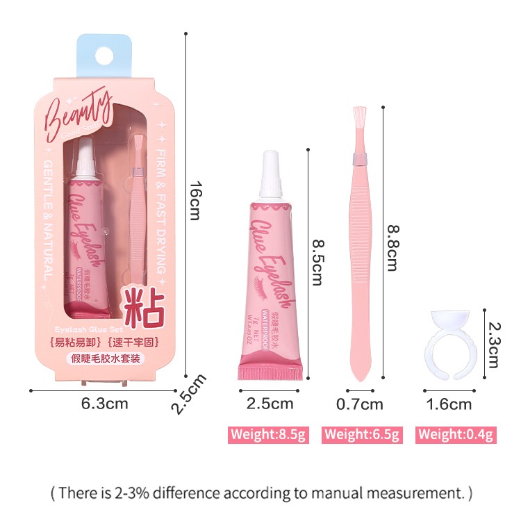 3pcs Waterproof White Color False Eyelash Glue Set Private Label Long Lasting Gel Lashes DIY Strip Full Strip Eyelash JJF53 3pcs Waterproof White Color False Eyelash Glue Set Private Label Long Lasting Gel Lashes DIY Strip Full Strip Eyelash JJF53