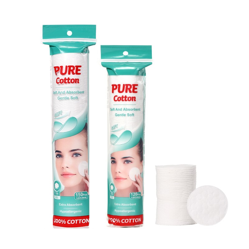 Wholesale Disposable Facial Cleansing 3 Layer High Quality Cotton Pads for Makeup Remover Skin Care Cosmetic V21 V22