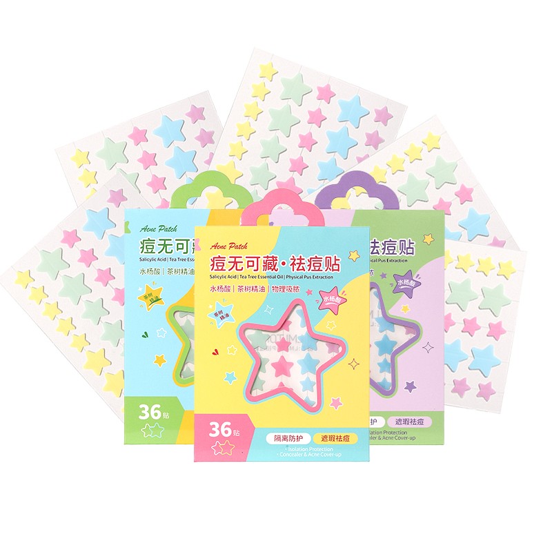 New Hydrocolloid Salicylic Acid Acne Pimple Patch Facial Acne Treatment Dots for Invisible Breathable Vegan Patch For Korean Y026