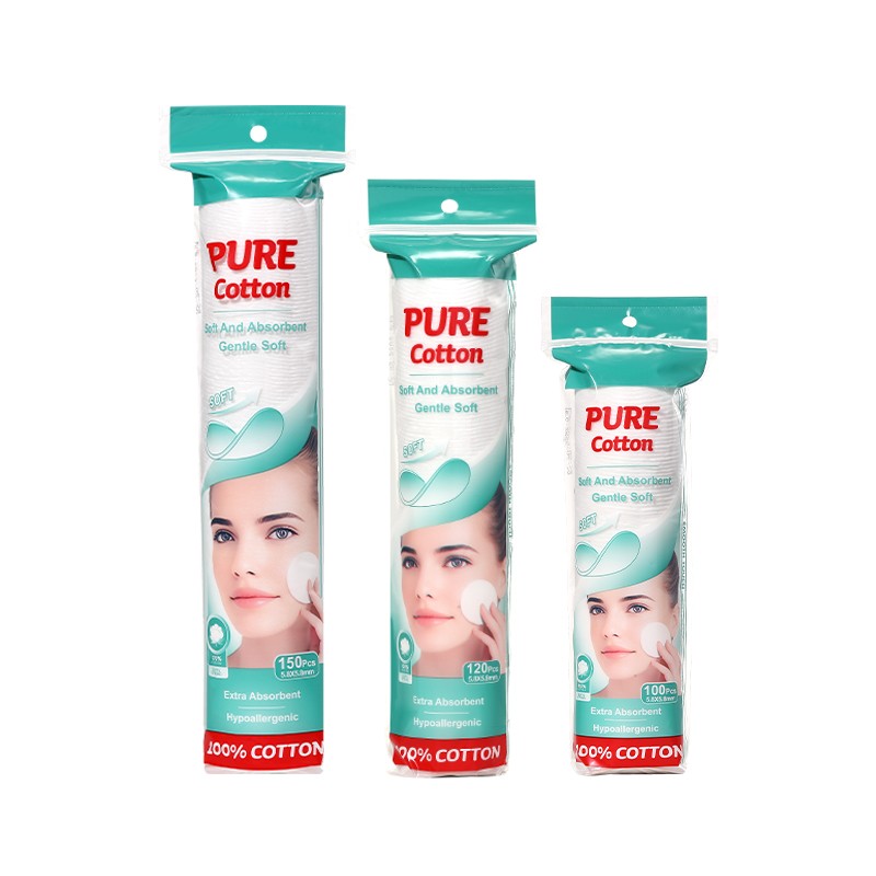 Wholesale Disposable Facial Cleansing 3 Layer High Quality Cotton Pads for Makeup Remover Skin Care Cosmetic V20