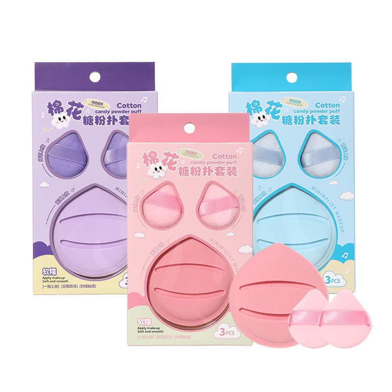 Marshmallow Teardrop Large Cosmetic Puff Makeup Sponge Blender Latex Free Finger Strap Soft Foundation Setting Powder Puff Y069
